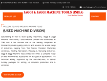 Tablet Screenshot of jaggimachinesindia.com